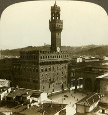 Palazzo Vecchio and Piazza della Signoria, (S.E)., Florence, Italy c1909. Creator: Unknown