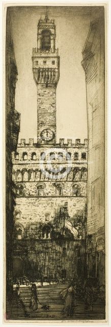 Palazzo Vecchio, Florence, 1909. Creator: Donald Shaw MacLaughlan.