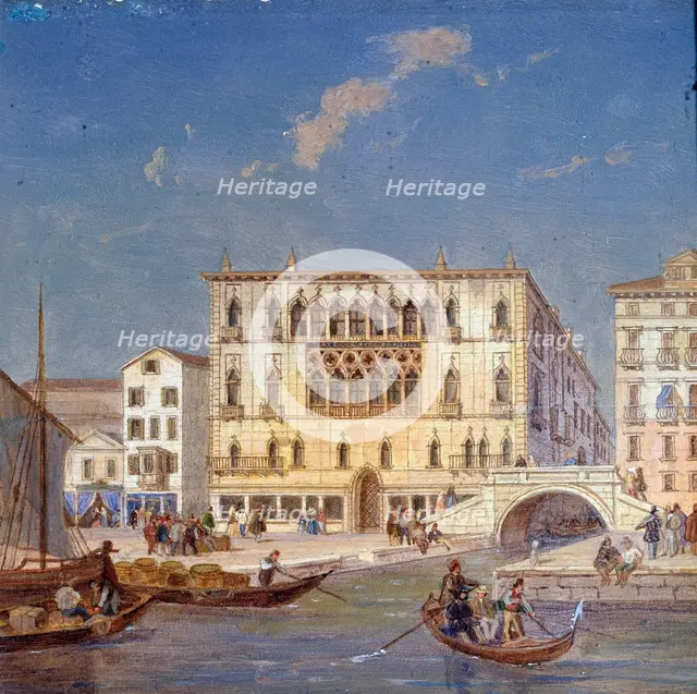 'Palazzo Bernardo', 19th century. Artist: Victor Adam