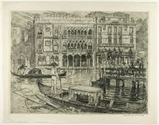 Palazzo Ca D'Oro, Venice, 1883. Creator: Frank Duveneck
