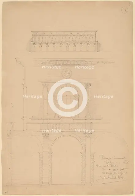 Palazzo Communale, Bologna, 1898. Creator: John Russell Pope.