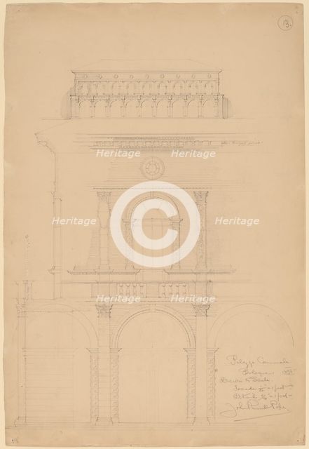Palazzo Communale, Bologna, 1898. Creator: John Russell Pope.