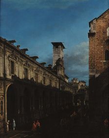 Palazzo dei Giureconsulti and Broletto in Milan, 1744. Creator: Bellotto, Bernardo (1720-1780)