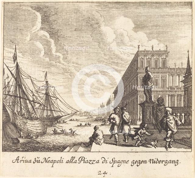 Palazzo di Spagna, Naples, 1681. Creator: Melchior Küsel.