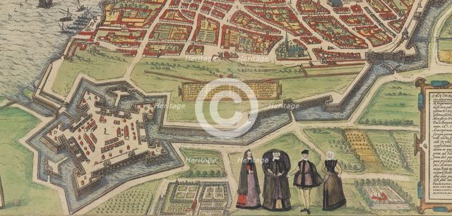 Palazzo Farnese at Caprarola, from Braun and Hogenberg's Civitates Orbis Terrarum, 1572-94. Creators: Frans Hogenberg, Simon Novellanus.