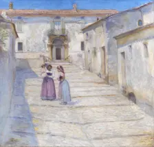 Palazzo Ferrante in Cività d'Antino, 1890. Creator: Henry Lørup