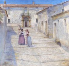 Palazzo Ferrante in Cività d'Antino, 1890. Creator: Henry Lørup