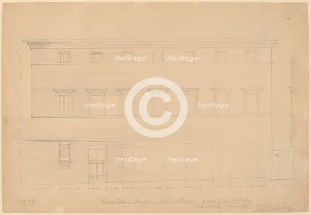Palazzo Pollini, Siena, Attributed to Peruzzi, 1896. Creator: John Russell Pope.