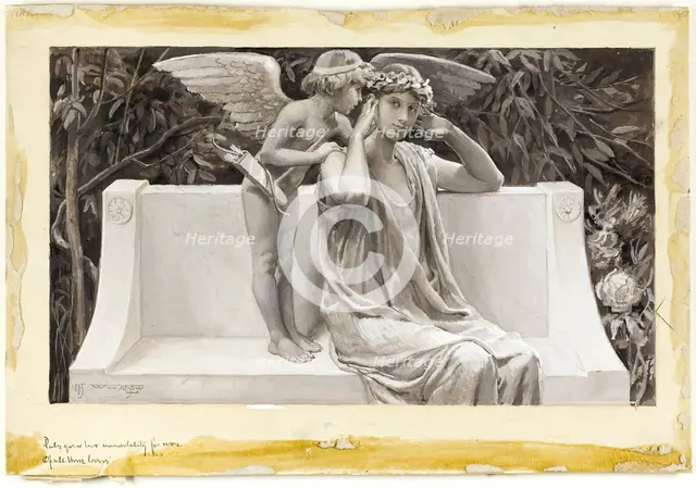 Pale Grew Her Immortality, For Woe of All These Lovers, 1885. Creator: Will H. Low.