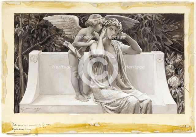 Pale Grew Her Immortality, For Woe of All These Lovers, 1885. Creator: Will H. Low.