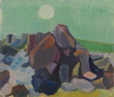 Pale moon, before 1936. Creator: Nils Nilsson