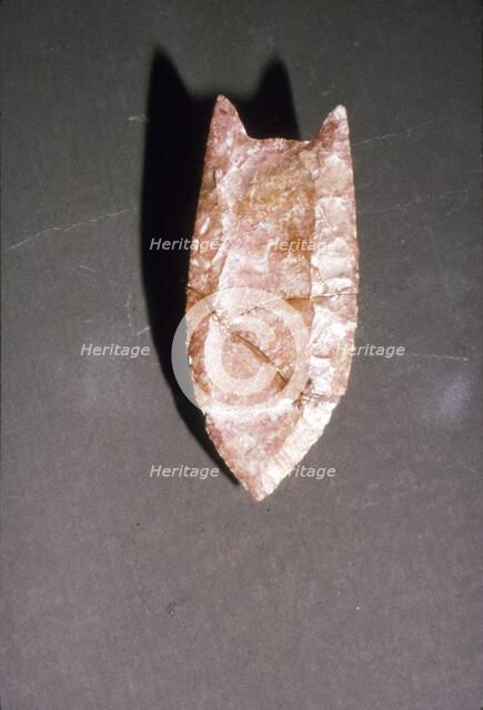 Paleolithic Dart Point, Folsom New Mexico, North America, c9000 BC-8000 BC. Artist: Unknown.