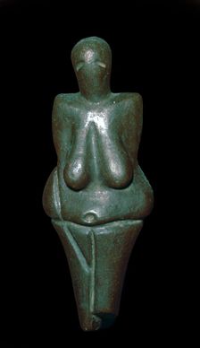 Paleolithic female figure of baked clay