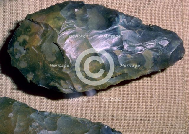 Paleolithic flint handaxe, 18th century BC.
