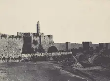 Palestine. Jérusalem. Partie occidentale des Murailles, 1850. Creator: Maxime du Camp