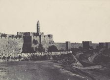 Palestine. Jérusalem. Partie occidentale des Murailles, 1850. Creator: Maxime du Camp