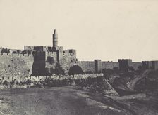 Palestine. Jérusalem. Partie occidentale des Murailles, 1850. Creator: Maxime du Camp