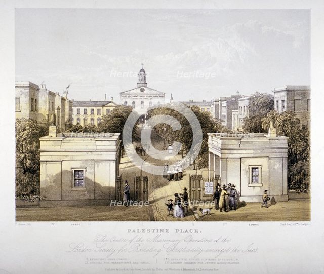 Palestine Place, Bethnal Green, London, c1840. Artist: F Jones