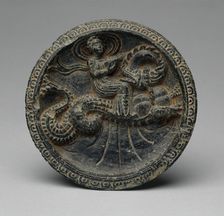 Palette with Sea Nymph (Nereid) Riding on a Sea Monster, 1st century B.C./early 1st century A.D.. Creator: Unknown