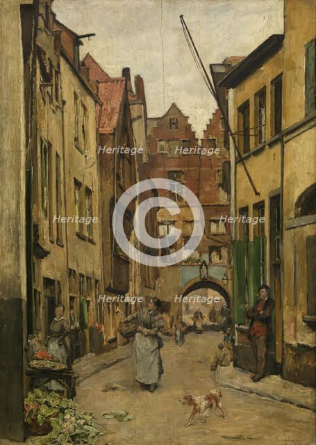 Palingbrugstraat, 1880. Creator: Pieter Verhaert.