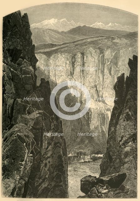 'Palisade Cañon', 1874.  Creator: W.H. Morse.