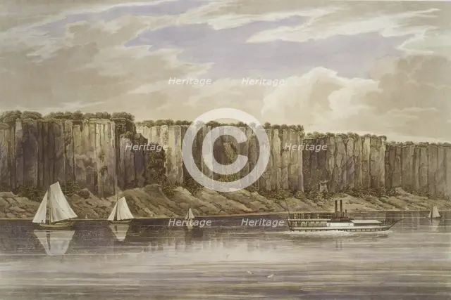 Palisades (No. 19, Hudson River Portfolio), 1823-24. Creator: John Hill.