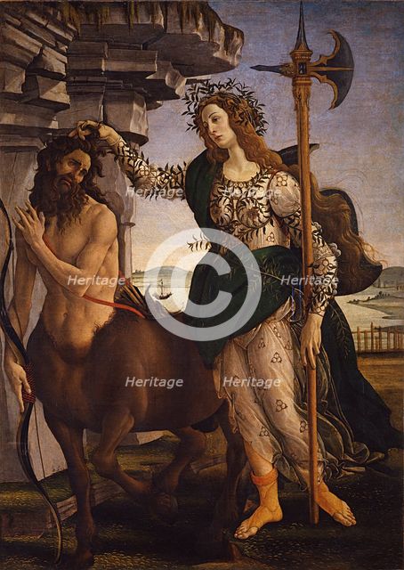 Pallas Athena and the Centaur, 1482. Artist: Botticelli, Sandro (1445-1510)