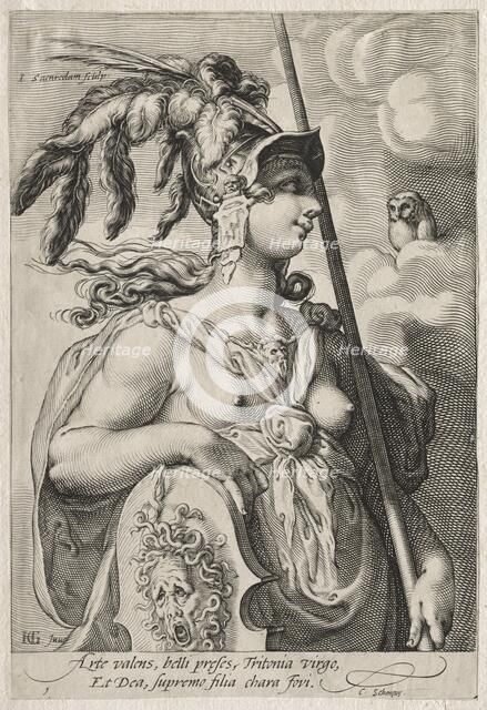 Pallas Athena, c. 1595. Creator: Jan Saenredam (Dutch, 1565-1607).
