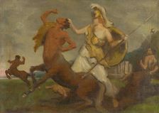 Pallas Athena Fighting Centaurs, after 1900. Creator: Milan Thomka Mitrovsky