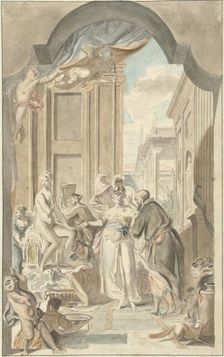 Pallas Athens in the Prometheus studio, 1752-1819. Creator: Juriaan Andriessen