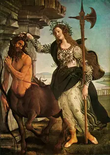 Pallas and the Centaur c1480-1485, (1937). Creator: Sandro Botticelli