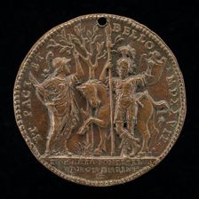 Pallas and Mars [reverse], 1527. Creator: Giovanni Maria Pomedelli
