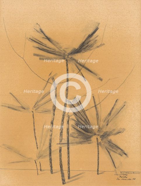Palm trees, 1938. Creator: Jindrich Styrsky.