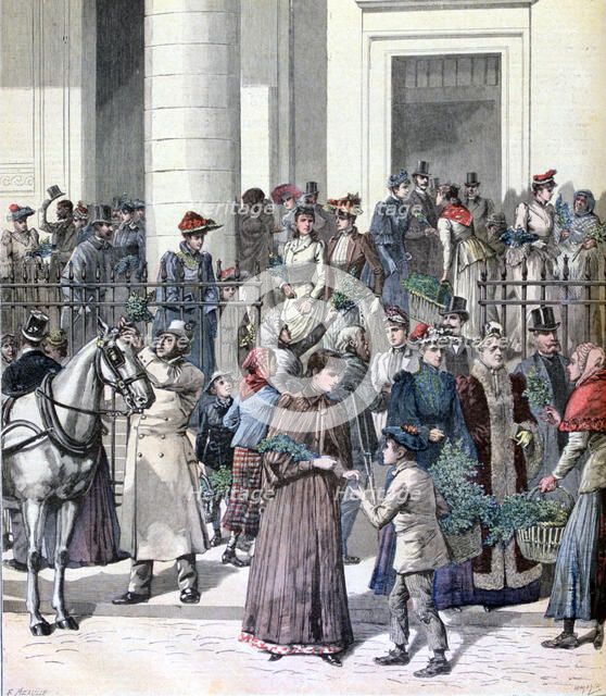 Palm Sunday, Holy Week, Paris, 1891. Creator: Henri Meyer.