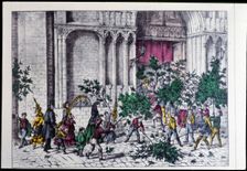 Palm Sunday in Barcelona, 1860. Creator: Puiggari, Ramón (1820-1894)
