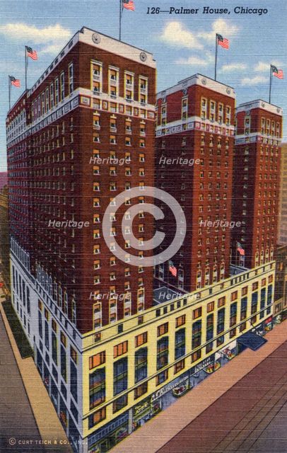 Palmer House hotel, Chicago, Illinois, USA, 1941. Artist: Unknown