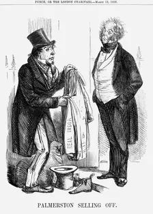 Palmerston selling off 1858. Creator: Unknown