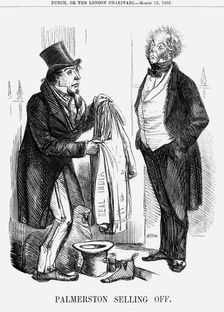 Palmerston selling off 1858. Creator: Unknown
