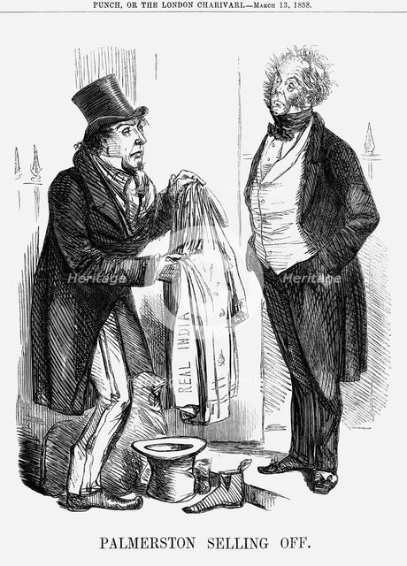 'Palmerston selling off', 1858. Creator: Unknown.