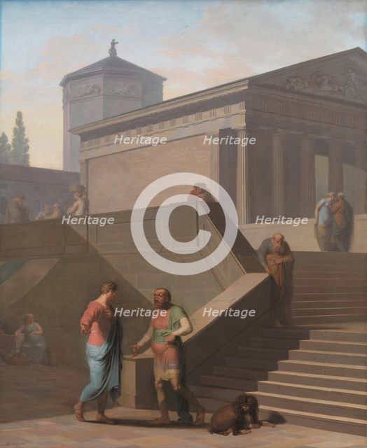 Pamphilius and his sevant Davus, 1802. Creator: Nicolai Abraham Abildgaard.