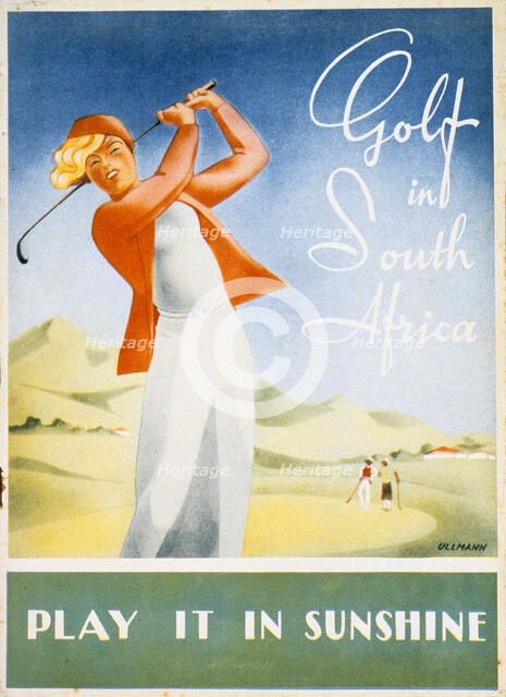 Pamphlet advertising golfing resorts in South Africa, c1930s. Artist: Unknown