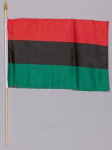Pan African flag used at the Million Man March 20th Anniversary, 2015. Creator: Unknown