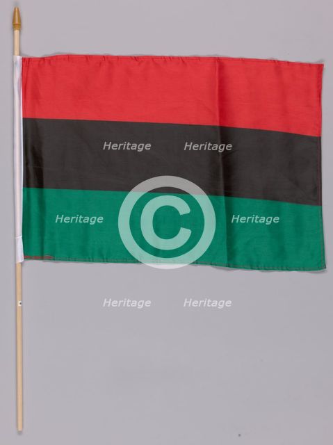 Pan African flag used at the Million Man March 20th Anniversary, 2015. Creator: Unknown.