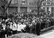 Pan American Mass - Thanksgiving Day at St. Patrick's. Groups at St. Patrick's, 1914. Creator: Harris & Ewing