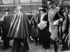 Pan American Mass, Thanksgiving Day At St. Patrick's - Father Russell; Taft; Mrs. Taft..., 1912. Creator: Harris & Ewing