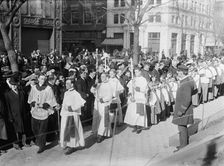 Pan American Mass. - Thanksgiving Day At St. Patrick's. Choir, 1912. Creator: Harris & Ewing