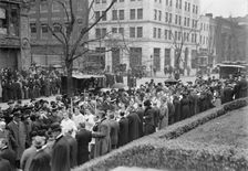 Pan American Mass - Thanksgiving Day at St. Patrick's. Groups at St. Patrick's, 1914. Creator: Harris & Ewing