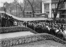 Pan American Mass - Thanksgiving Day at St. Patrick's. Groups at St. Patrick's, 1914. Creator: Harris & Ewing
