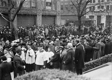Pan American Mass - Thanksgiving Day at St. Patrick's. Groups at St. Patrick's, 1914. Creator: Harris & Ewing