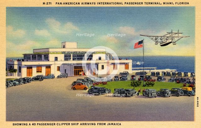 Pan-American Airways international passenger terminal, Miami, Florida, USA, 1934. Artist: Unknown